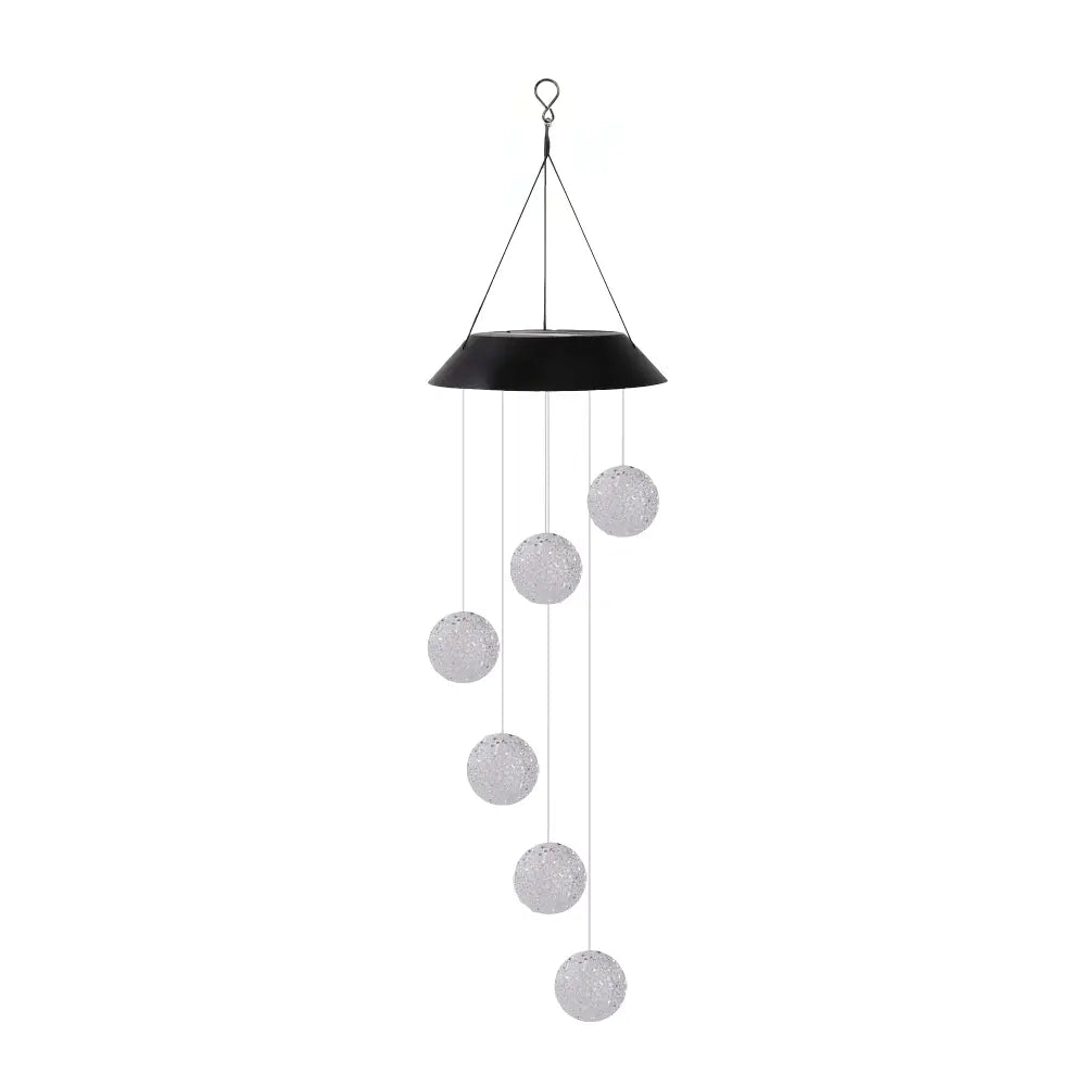 Carillon Solaire de Jardin Boules Cristal - Multicolore