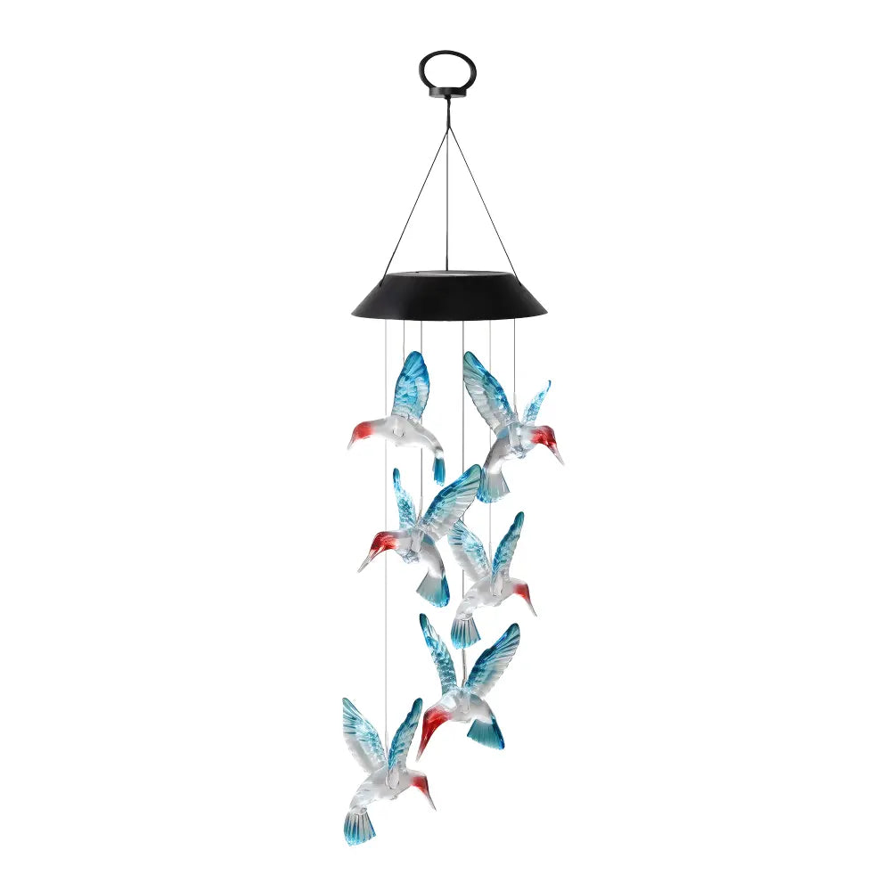Carillon Solaire de Jardin 6 Colibris - Multicolore