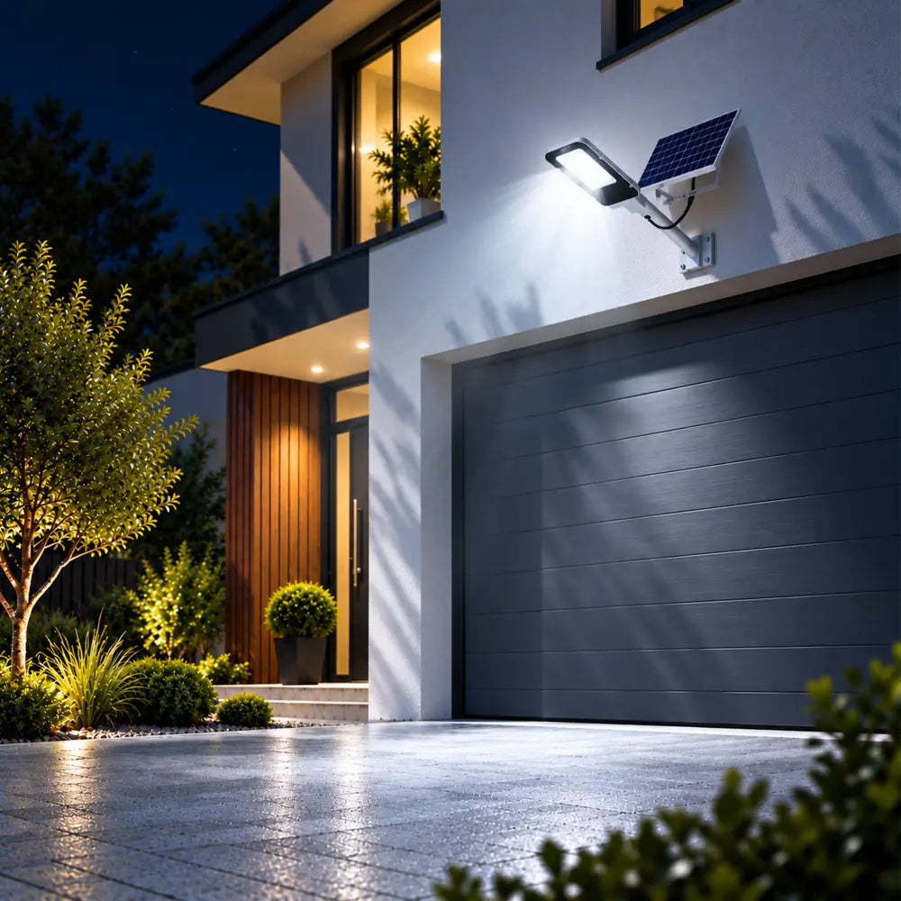 Lampadaire Solaire Panneau Déporté XL - 800 Lumens