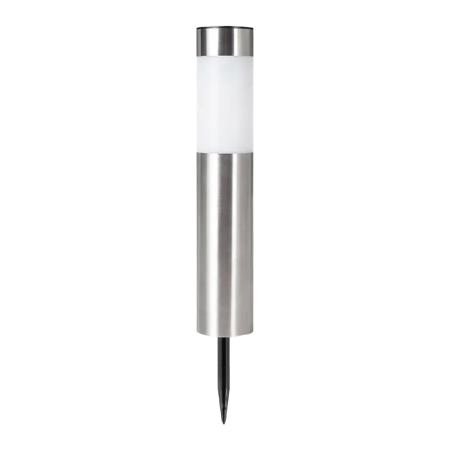Borne Solaire Inox Brossé - Silhouette Cylindrique