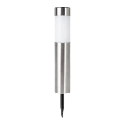 Borne Solaire Inox Brossé - Silhouette Cylindrique