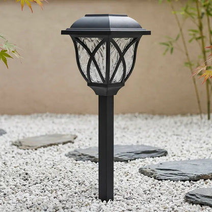 Borne Solaire Lanterne Victorienne - Noir Mat
