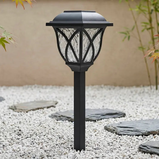 Borne Solaire Lanterne Victorienne - Noir Mat
