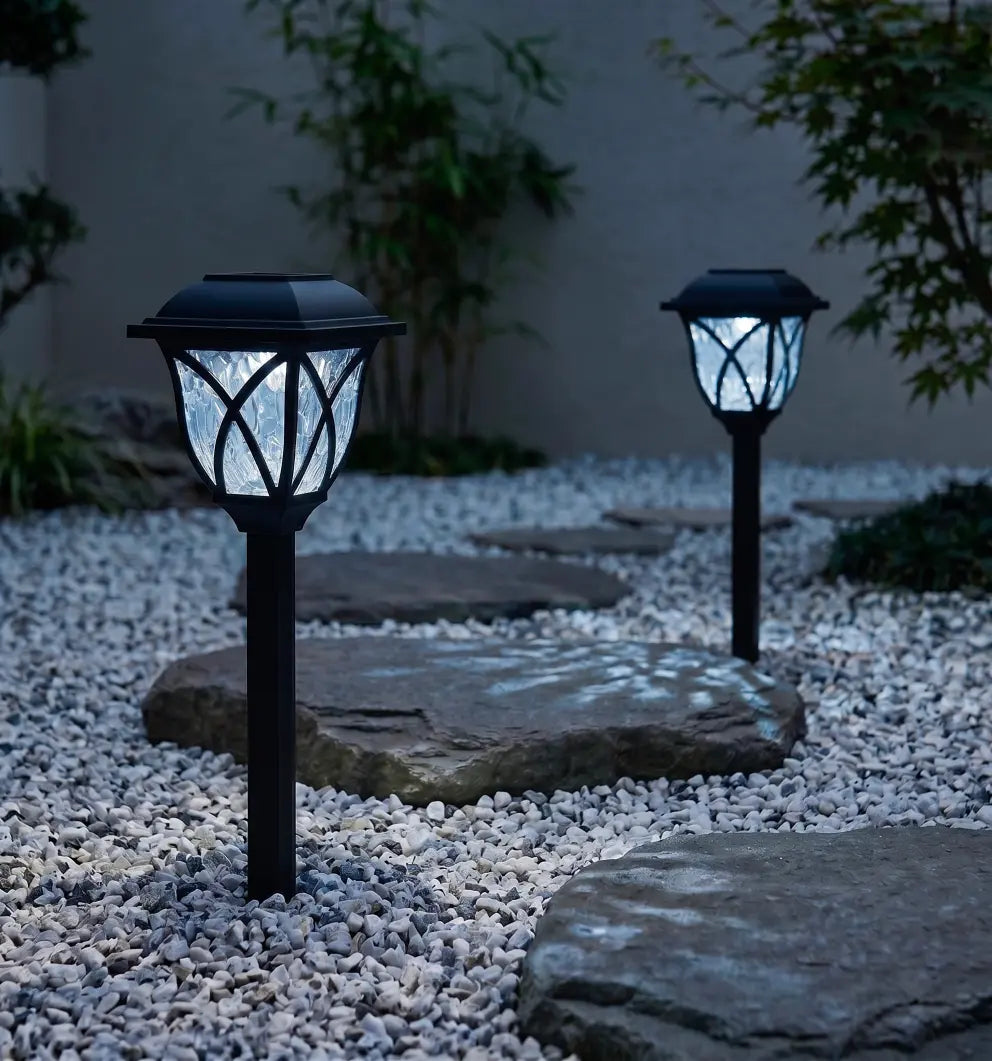 Borne Solaire Lanterne Victorienne - Noir Mat