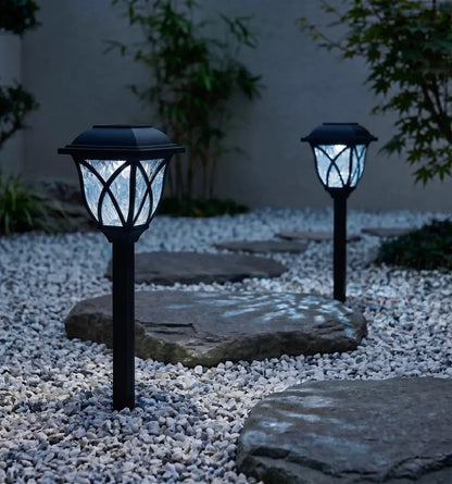 Borne Solaire Lanterne Victorienne - Noir Mat