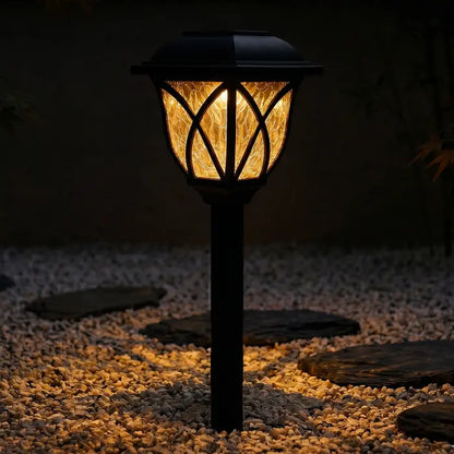 Borne Solaire Lanterne Victorienne - Noir Mat