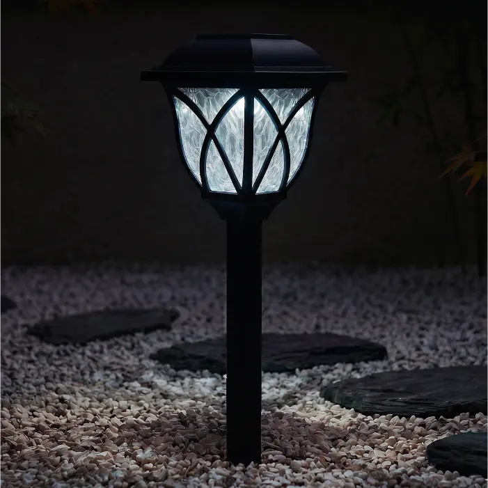 Borne Solaire Lanterne Victorienne - Noir Mat