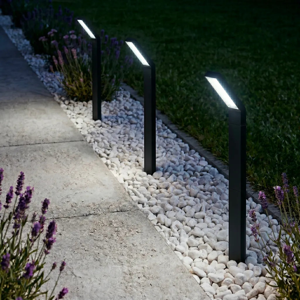 Borne Solaire Tête Inclinée - 3 Températures de Lumière