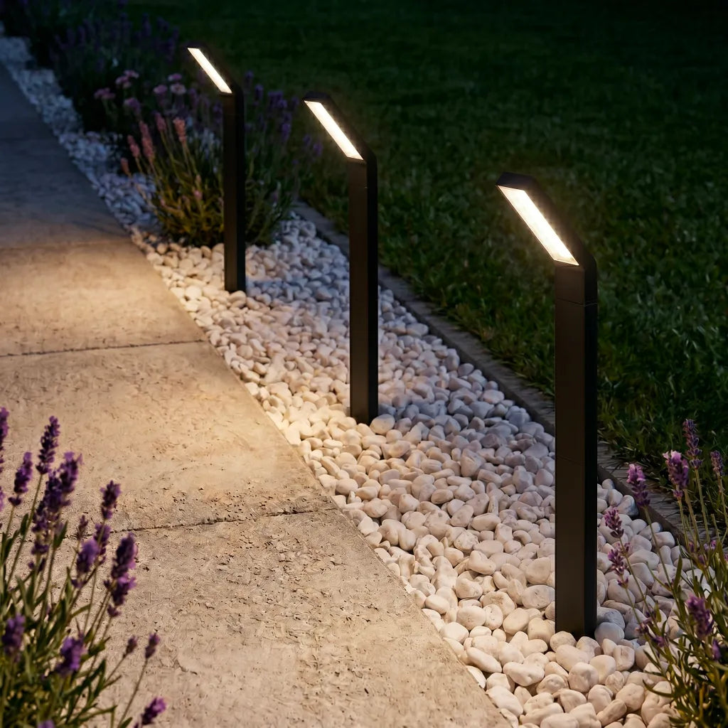 Borne Solaire Tête Inclinée - 3 Températures de Lumière