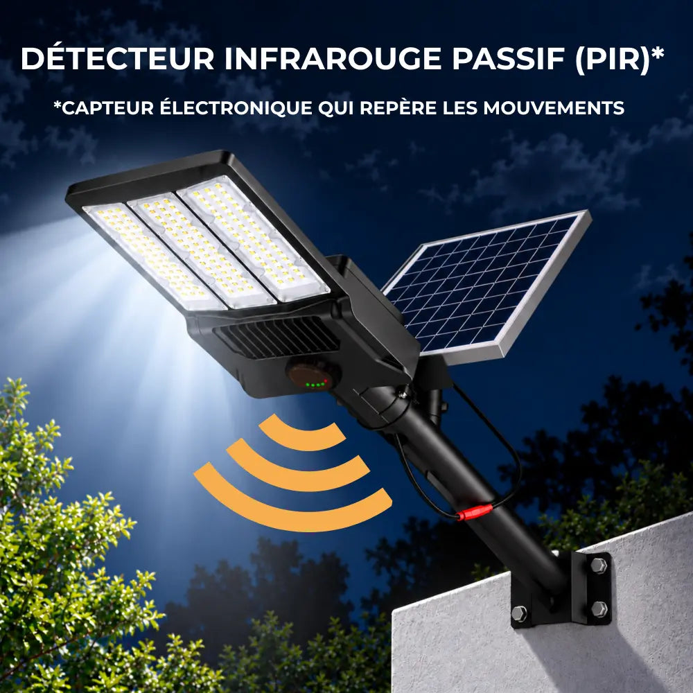 Lampadaire Solaire Extérieur Puissant - 1500 Lumens