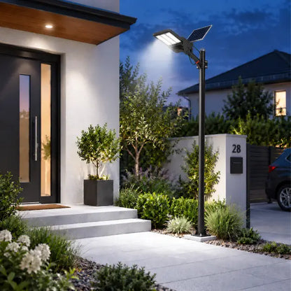 Lampadaire Solaire Extérieur Puissant - 1500 Lumens