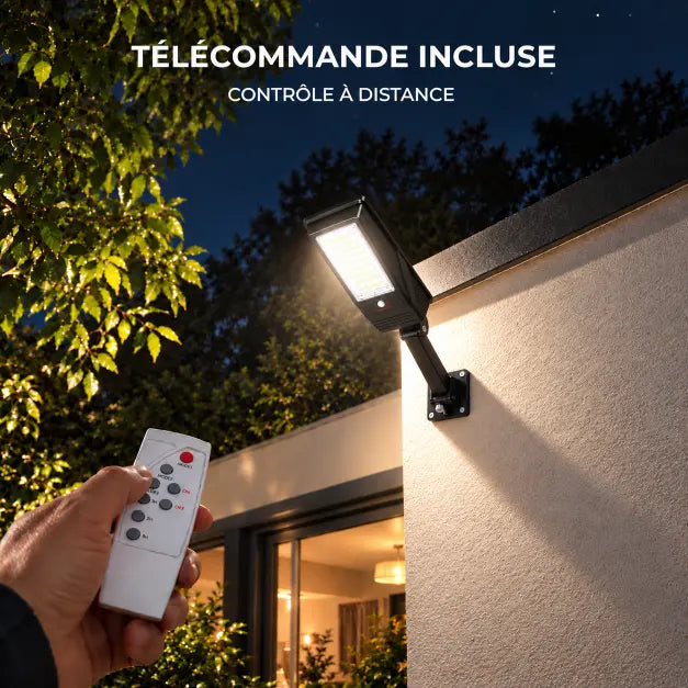Lampadaire Solaire Mural Angle 170° - 600 Lumens