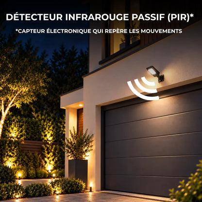 Lampadaire Solaire Mural Angle 170° - 600 Lumens