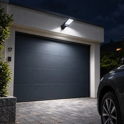 Lampadaire Solaire Mural Blanc Froid - 350 Lumens