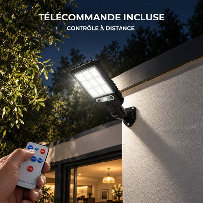 Lampadaire Solaire Mural Blanc Froid - 350 Lumens