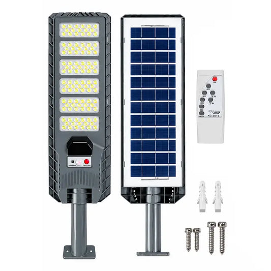 Lampadaire Solaire Mural Panneau Intégré - 800 Lumens