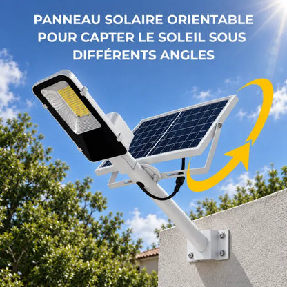 Lampadaire Solaire Panneau Déporté - 700 Lumens